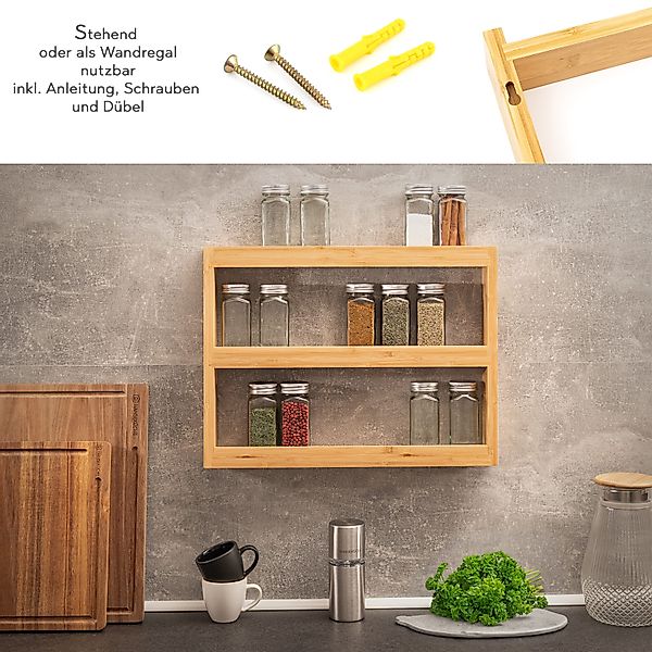 Hanseküche Gewürzregal Gewürzregal aus Holz – günstig online kaufen