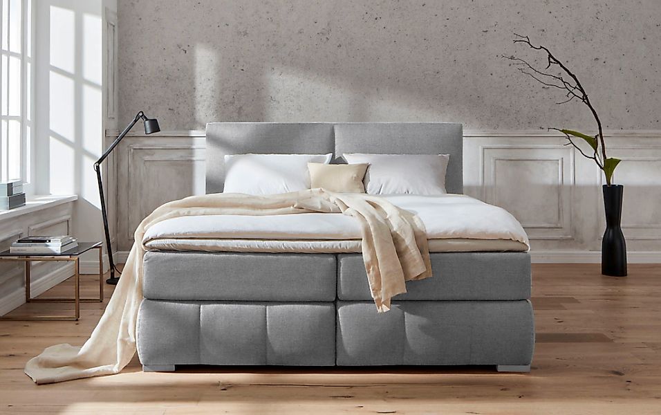 Home affaire Boxspringbett "Wehma" inkl. Topper in 3 verschiedenen Matratze günstig online kaufen
