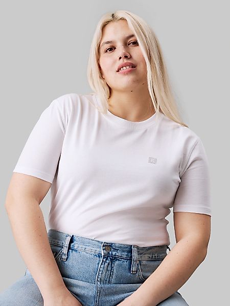 Calvin Klein Jeans Plus T-Shirt "PLUS CK EMBRO BADGE REGULAR TEE", in Große günstig online kaufen