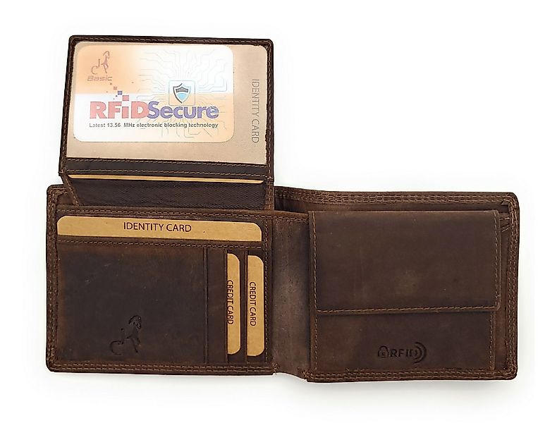 JOCKEY CLUB Geldbörse echt Büffel Voll-Leder Portemonnaie mit RFID Schutz, günstig online kaufen