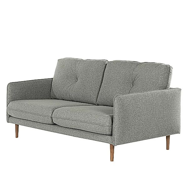 home24 Norrwood Sofa Pigna I 3-Sitzer Hellgrau Webstoff 208x86x94 cm günstig online kaufen