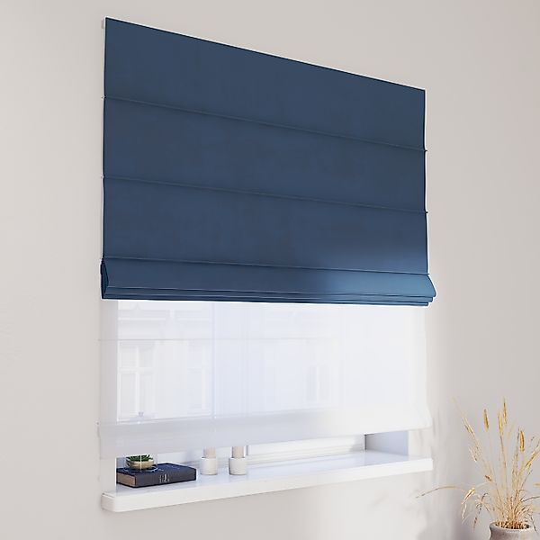 Dekoria Doppelraffrollo Duo, dunkelblau, 120 x 160 cm günstig online kaufen