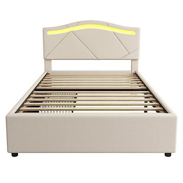 Gotagee Polsterbett Einzelbett 90x200cm Bett mit Lattenrost Erwachsenenbett günstig online kaufen