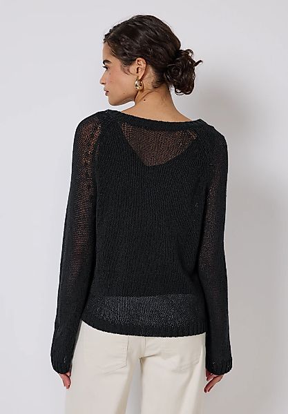 STREET ONE STUDIO V-Ausschnitt-Pullover, mit grober Struktur günstig online kaufen
