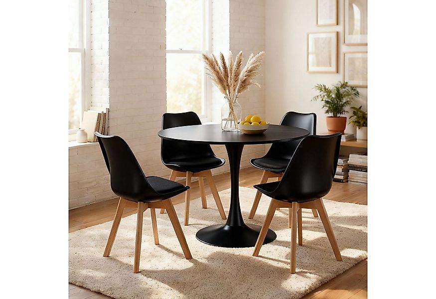 IDIMEX Essgruppe LOIRE, Runder Esstisch 100 cm mit 4 Stühlen für Küche oder günstig online kaufen