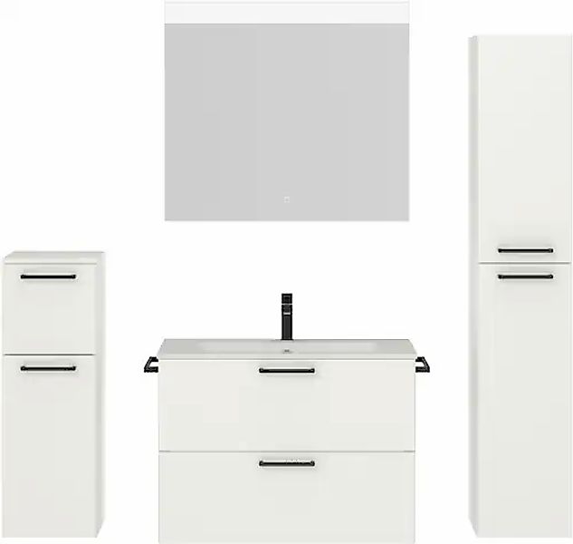 nobilia® Badmöbel-Set »Tolvina« vormontiert, mit Soft-Close, 4 Stk. tlg. günstig online kaufen
