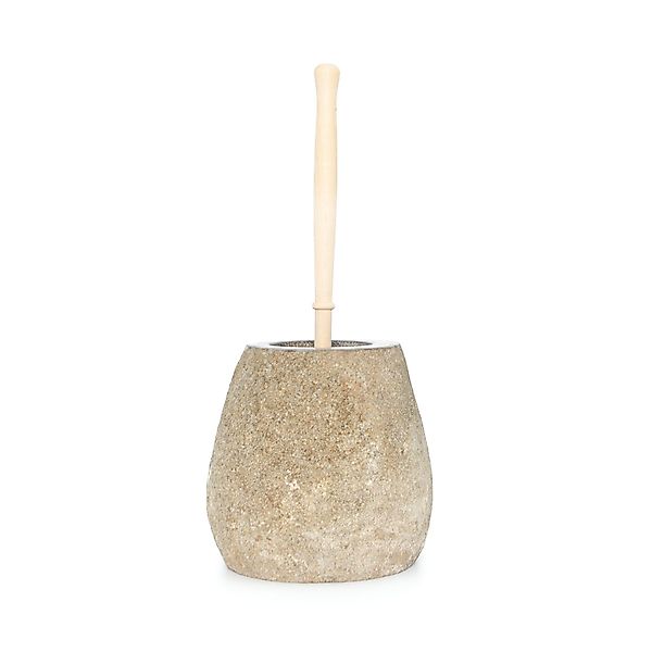 wohnfreuden Badaccessoire-Set Naturstein WC-Toiletten-Bürstenhalter 19 cm günstig online kaufen