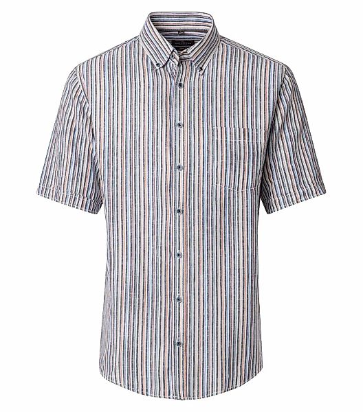 CASAMODA Kurzarmhemd "CASAMODA Leinenhemd Kurzarm gestreift" günstig online kaufen