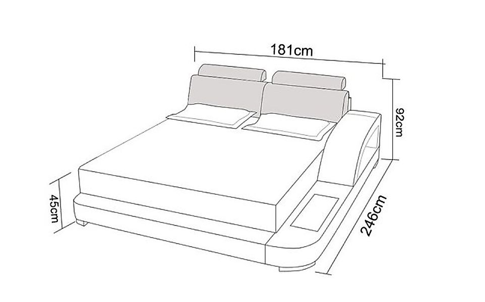 Xlmoebel Bett Modernes Doppelbett mit Design-Polsterung für das Schlafzimme günstig online kaufen