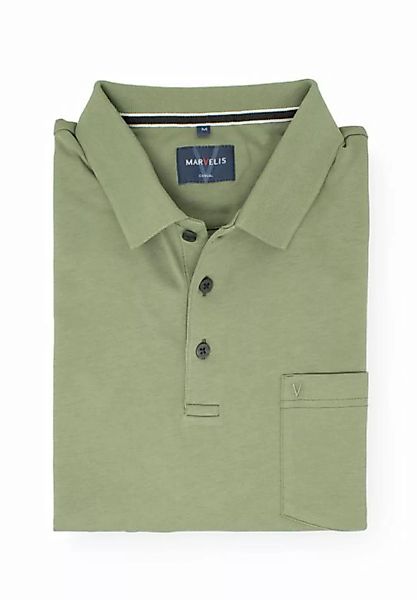 MARVELIS Poloshirt Poloshirt - Quick Dry - Einfarbig - Olive Quick Dry günstig online kaufen