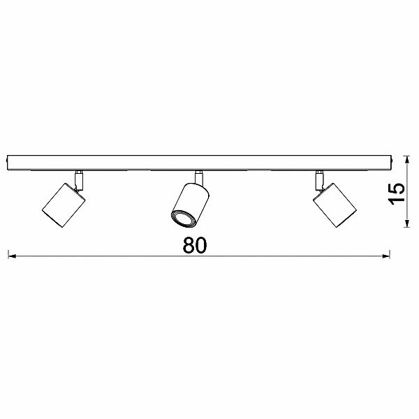 Deckenstrahler Rodez, schwarz/gold, Länge 80 cm, 3-flg. günstig online kaufen