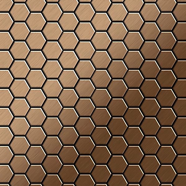 ALLOY Mosaik Fliese Massiv Metall Titan Gebürstet Kupfer 1,6mm Stark Honey- günstig online kaufen
