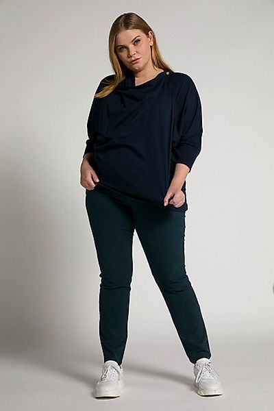 Ulla Popken Shirtjacke Bellieva-Shirtjacke Schulterknopf 3/4-Arm GOTS günstig online kaufen