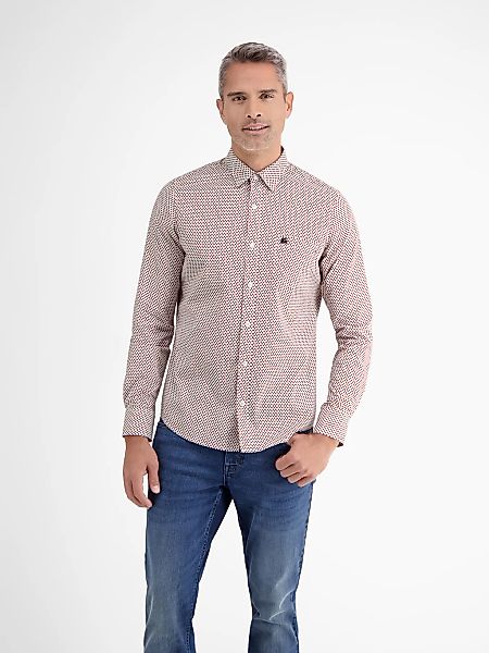 LERROS Langarmhemd "Langarmhemd, modisch-minimal bedruckt" günstig online kaufen