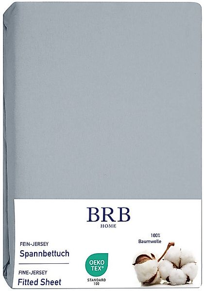 BRB HOME Spannbettlaken Spannbettuch Jersey Baumwolle Bettlaken Betttuch Mo günstig online kaufen