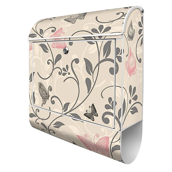 Banjado Design Briefkasten Weiß Pulverbeschichtet 39x47x14cm 2 Schlüssel Mi günstig online kaufen