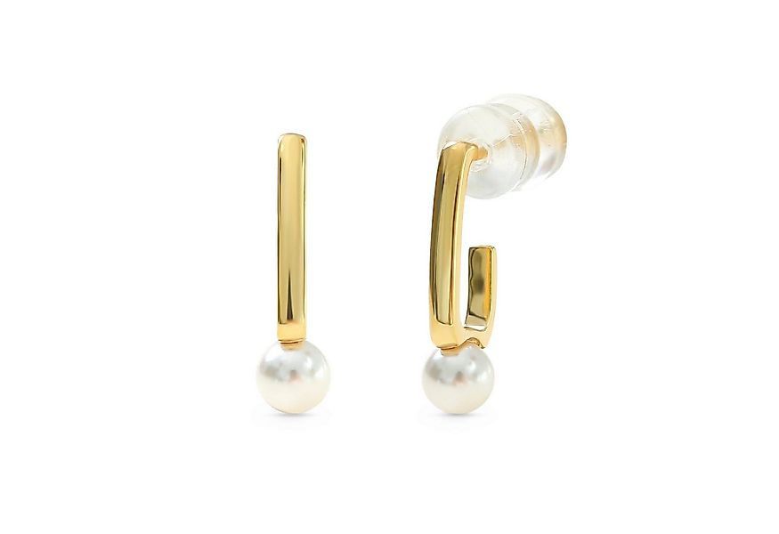 Made by Nami Perlenohrringe Gold mit Süßwasserperlen aus 925 Sterling Silbe günstig online kaufen