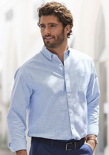 H.I.S Langarmhemd Regular-fit Oxfordhemd langarm mit günstig online kaufen