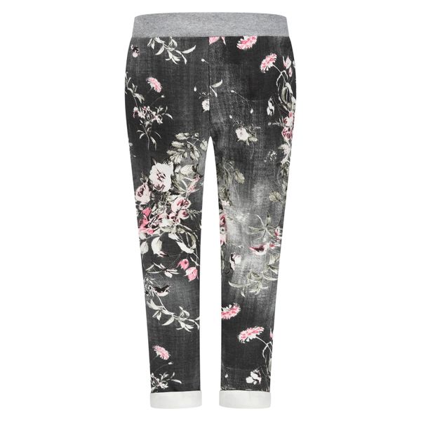 Mississhop Chinohose Damen Hose Blumen Jogginghose günstig online kaufen