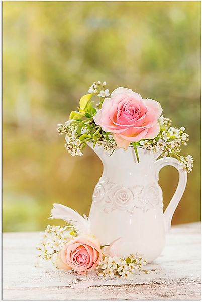 Artland Wandbild »Vintage Rosen in Vase«, Blumen, (1 St.), als Alubild, Out günstig online kaufen
