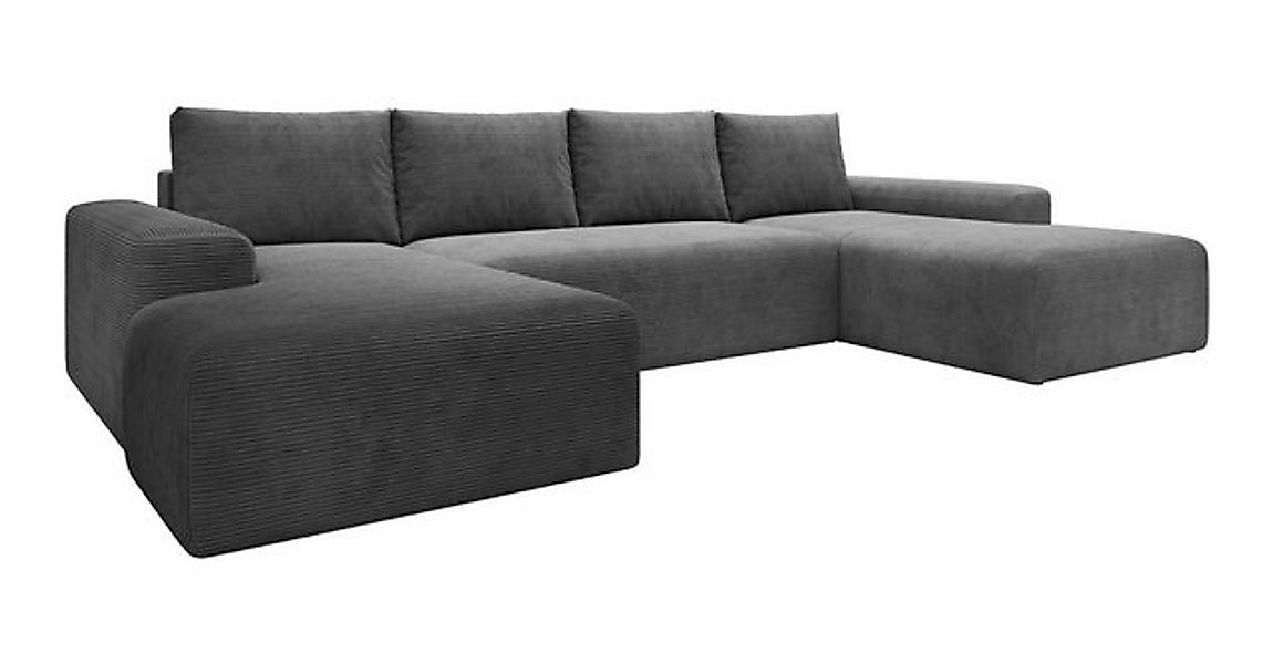 Lukas Möbel Wohnlandschaft Ecksofa in U-Form Torino mit Cordbezug günstig online kaufen