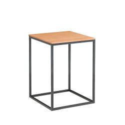 Quadratischer Sofatisch aus Kernbuche Massivholz und Metall 40 cm breit günstig online kaufen