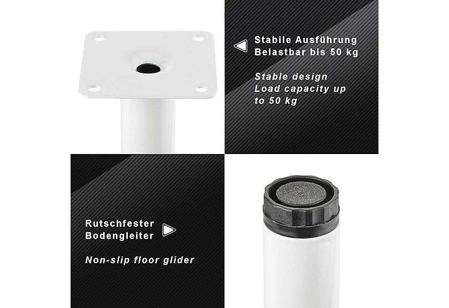 SO-TECH® Möbelfuß LIMA Ø 25 mm höhenverstellbar 10 mm Vitrinenfuß Sockelfuß günstig online kaufen