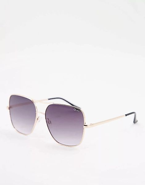 Quay – Stop and Stare – Oversized-Sonnenbrille-Schwarz günstig online kaufen