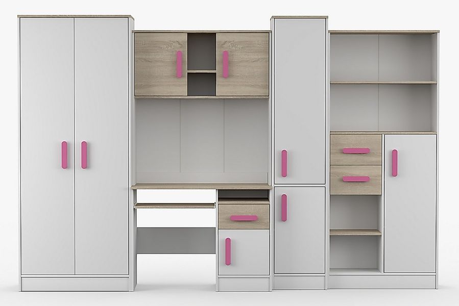 Deine Möbel 24 Jugendzimmer-Set MIKI Jugend-Schrankwand Jugendzimmer Jugend günstig online kaufen