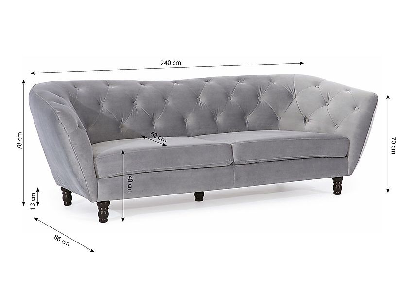 Fun Möbel Sofa Sofa Designer-Sofa Charlotte günstig online kaufen
