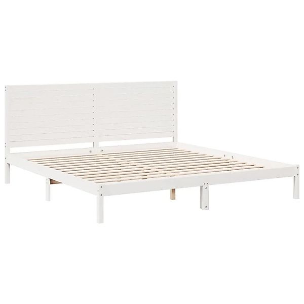 vidaXL Massivholzbett Extra Lang ohne Matratze Weiß 180x220 cm 3309318 günstig online kaufen