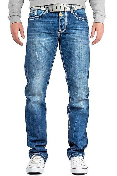 Cipo & Baxx Regular-fit-Jeans Herren Regular Fit Hose Stonewashed BA-C0688 günstig online kaufen