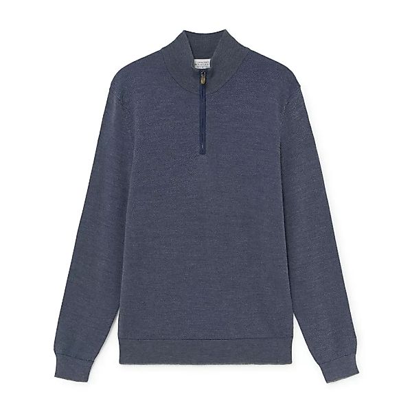 Hackett Sr Fine Twl Jacquard Pullover L Blue / Grey günstig online kaufen