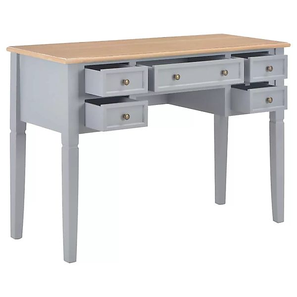 Schreibtisch Grau 109,5 X 45 X 77,5 Cm Holz günstig online kaufen