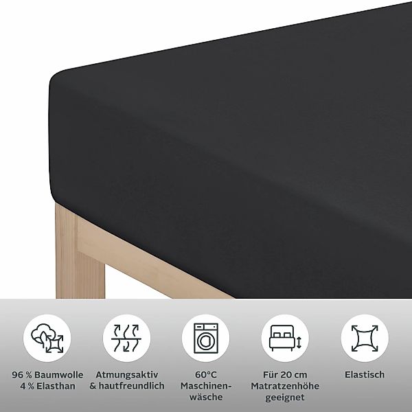 OTTO home Spannbettlaken "Cremona, in den Premium Qualitäten (Jersey: 145g/ günstig online kaufen