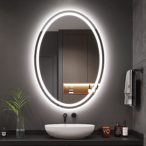 Dripex Badspiegel LED Oval Spiegel, Wandspiegel günstig online kaufen