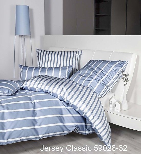 Janine Janine Interlock-Jersey Bettwäsche JERSEY CLASSIC 59028 perlblau Grö günstig online kaufen