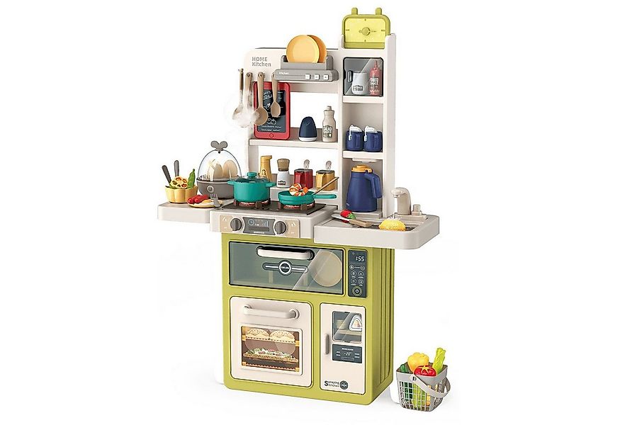 Esun Spielküche Kinderküche mit Küchenzubehör, Licht, Spray, Sound und Wass günstig online kaufen