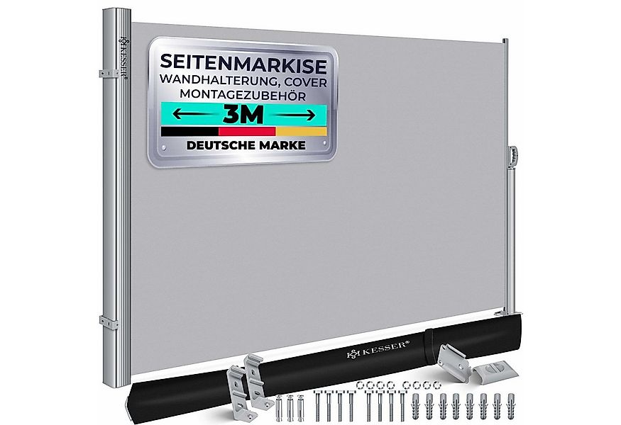 KESSER Seitenmarkise Alu-Seitenmarkise Ausziehbar & Blickdicht Garten-Sicht günstig online kaufen