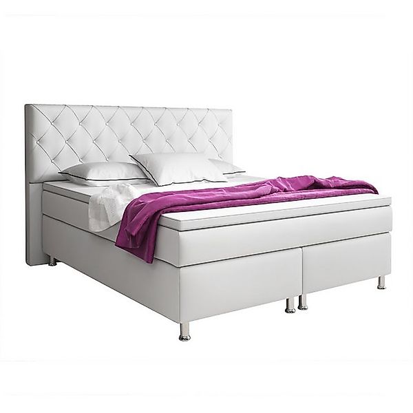 interbed Boxspringbett Turin Chesterfield 180x200cm inkl. Topper und 7 Zone günstig online kaufen