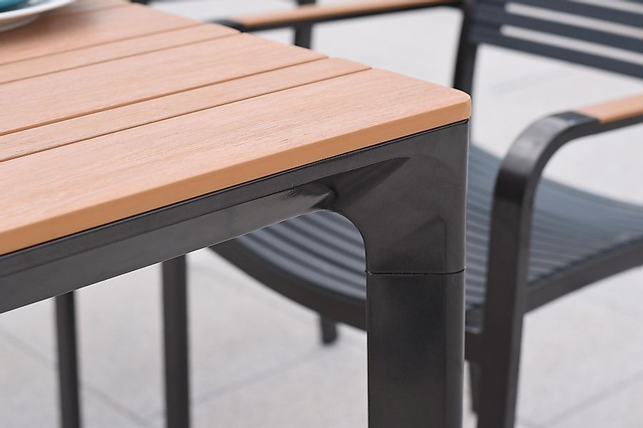 MERXX Gartentisch »rechteckig«, (1 St.), Tischplatte aus Kunststoff in Holz günstig online kaufen