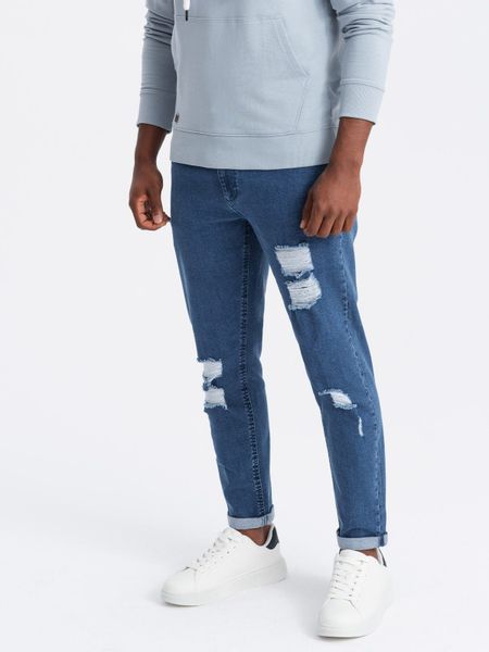 OMBRE Destroyed-Jeans Herren- Jeanshose TAPER FIT günstig online kaufen