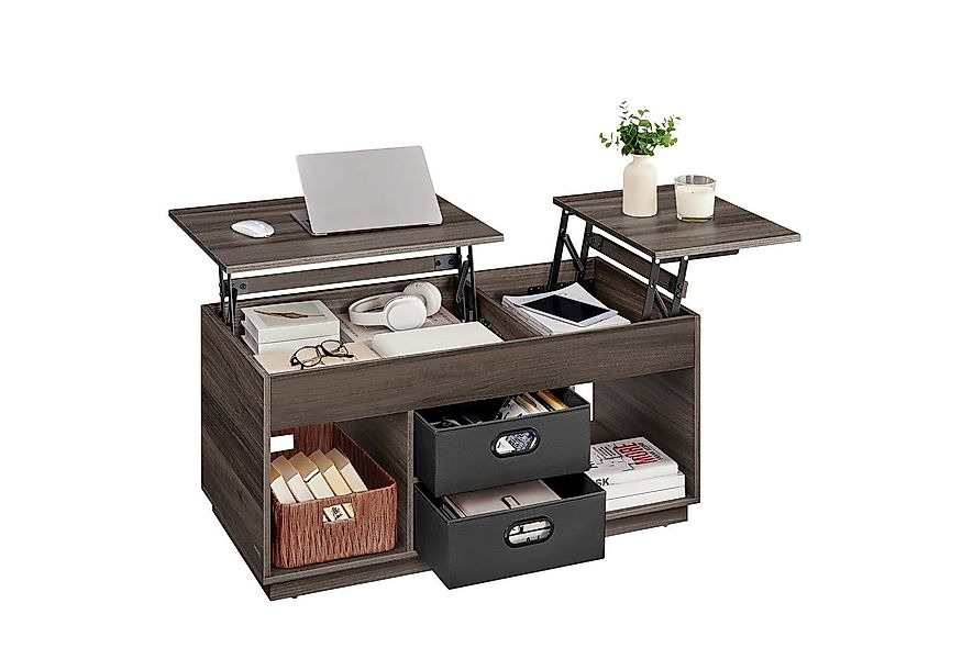 VASAGLE Couchtisch, Wohnzimmertisch, multifunktionaler Esstisch, viel Staur günstig online kaufen