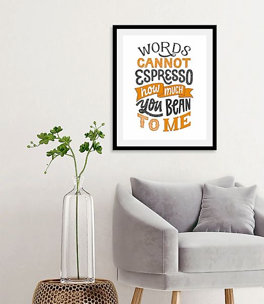 queence Bild »Espresso Bean«, Schriftzüge-Schriftzug-Kaffee-Kaffee Bilder-H günstig online kaufen