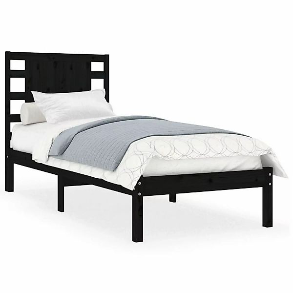 vidaXL Massivholzbett Schwarz Kiefer 100x200 cm1179154 günstig online kaufen