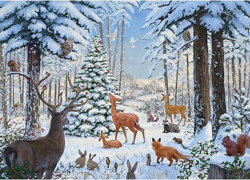 Otter House Puzzle Wildtiere im Schnee, Puzzleteile günstig online kaufen
