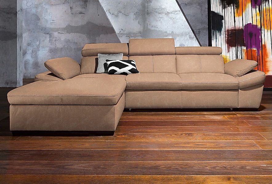 exxpo - sofa fashion Ecksofa "Salerno, Funktionssofa, Breite 280cm, hoher S günstig online kaufen