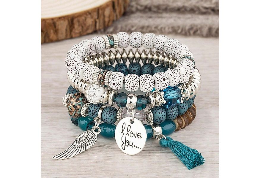 The Beauty House Armband Set Boho Armband Damen Set – 5-teilige Perlenarmbä günstig online kaufen