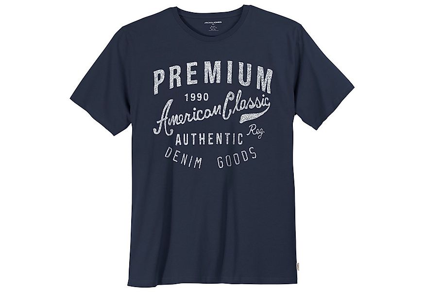 Jack & Jones Rundhalsshirt Jack&Jones Übergrößen T-Shirt navy Print JPRBLUA günstig online kaufen