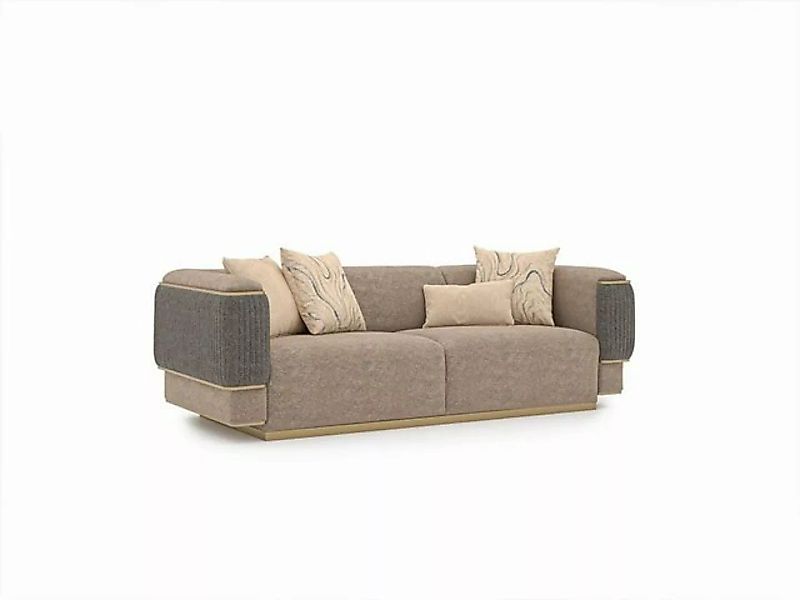 JVmoebel 3-Sitzer Grau Dreisitzer Sofa Luxus Design Polstermöbel Modern Woh günstig online kaufen